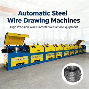 High Carbon Steel Wire Drawing Machine Automatic Straight Line Fast Speed Rod Processing Plant for Spring Making