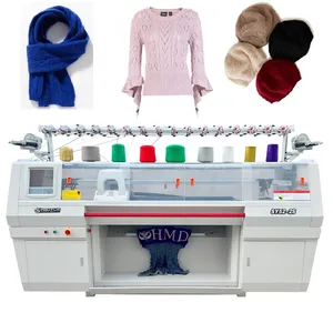 Double System Automatic Computerized Flat Sweater Knitting Making Machine with 7gauge