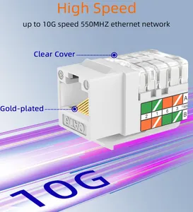 CAT6 UTP RJ45 Keystone Jack Tool-Less Ethernet Module RoHS for Wall Plate