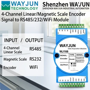 4-Channel Grating Ruler Magnetic Grating Ruler Encoder 5MHz High-Speed Pulse Signal to RS485 Mes System
