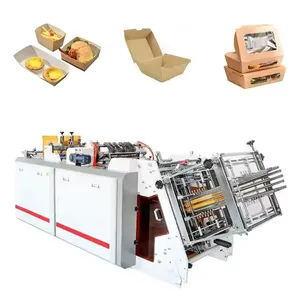 Fast Paper Lunch Food Box Making Machine Carton Box Package Making Machine Cartoon Pizza Package Small Paper Box Making Machines