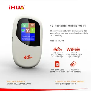 Mifi 4G WiFi Router Mobile Pocket Router with SIM Card, Battery
