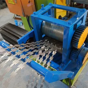 Automatic Razor Blade Wire Fence Making Punching Machine Security Razor Wire Fence Machine Production Line