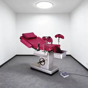 Multi-Function Electric Foot Control Lifting Gas Spring Adjusted Back Section Obstetric Table