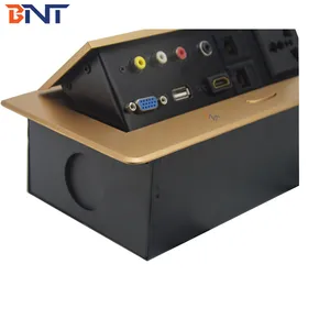 Oval Button with RCA Interface Table Hidden Socket Outlet/Rectangular Pop-up Power Socket Outlet for Conference Table Socket