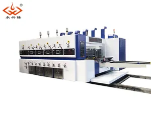 High Speed Automatic Four Color Printer Die Cutter Slotter Box Printing Machine with Stacker Machine