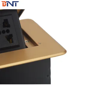 Oval Button with RCA Interface Table Hidden Socket Outlet/Rectangular Pop-up Power Socket Outlet for Conference Table Socket