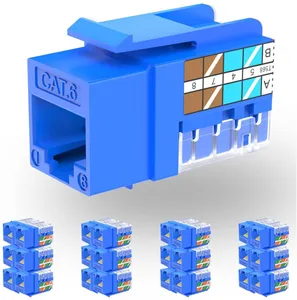 CAT6 UTP RJ45 Keystone Jack Tool-Less Ethernet Module RoHS for Wall Plate