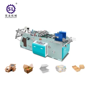 Automatic Hamburger Paper Box Forming Machine, Carton Box Making Machine