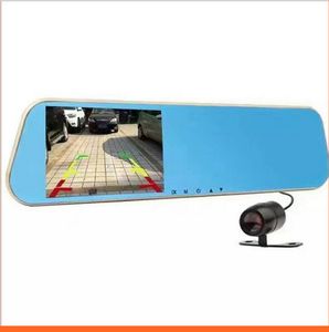 4.3 Inch 1080P Dual Lens Backup Auto Side Rear View Car Mirror Camera Reverse DVR