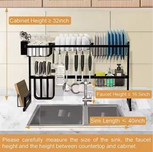 Drying Rack Over Sink Kitchen Storage Shelf Stainless Steel Rack