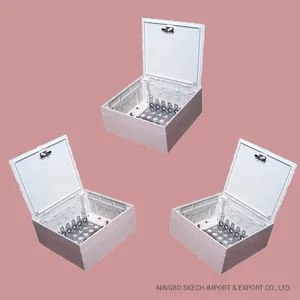50 Pairs Indoor/Outdoor Deepen Type Distribution Box Telecom Terminal Box Telephone Copper Cable Connection Box for Krone Module with Protection Unit