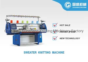 Fully Automatic Woolen Sweater Machine Knitting Price Double System