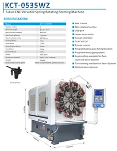 4mm 5 Axis CNC Versatile Spring Forming Machine with Rotation&Torsion/Extension Spring Making Machine
