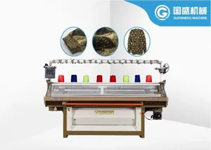 Computerized Flat Knitting Machine for Raschel Blankets in Blue