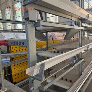 High Durability Anti-Rust Stable Feeding Automatic Water Broiler Rearing Cage System