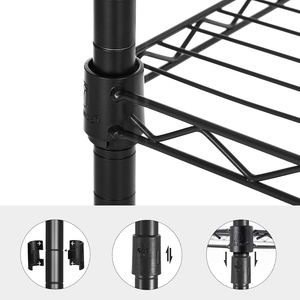 Anti-Rust Freestanding Garage Storage Rack Modular Steel Wire Rack System