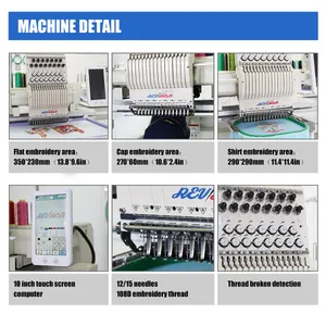Revhon Mini Single Head Shop Computerized Automatic Embroidery Machine
