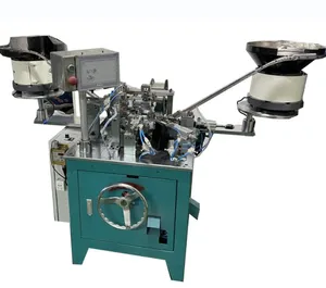 Kyy Spring Pin Lock Slider Assembly Machine, Semi-Auto Lock Zipper Slider Machinery, Zipper Making Machine