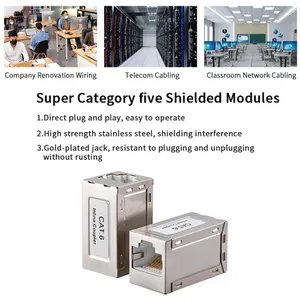 High-Speed CAT.6 Network Module with Inline Coupler Connection