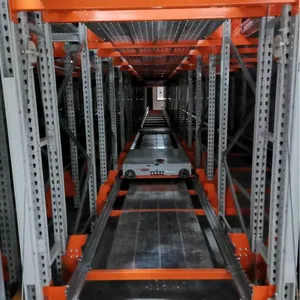 Semi-Automatic Warehouse Moving Radio Pallet Shuttle Racking System 4 Ways Shuttle Car Remote Control Radio Shuttle Racking