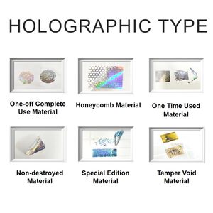 Custom Hologram Sticker Security Label Sticker for Single Using