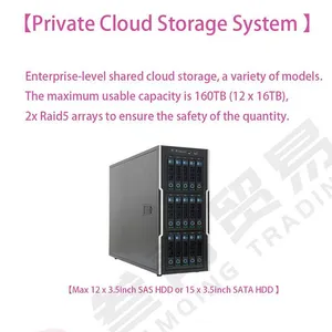 Nas File System Server, 56t Available (8X10T RAID5) , Built-in Operating System