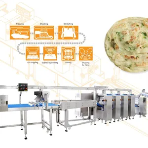 Layered Roti Paratha Parotha Production Line Machine Fully Automatic Design for Making Indian Parata