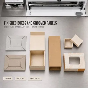 Semi Automatic Grooving Machine for Cardboard Rigid Box Grey Board MDF Box