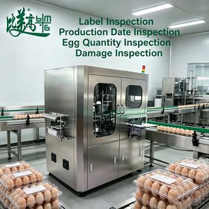 Packaging Visual Inspection Machine for Egg Carton Surface Defect Checking Date Code Verification Label Inspection Egg Quantity Counting System Quality Control