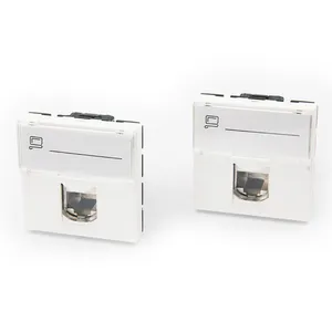French Cat6 RJ45 180&deg; Rotatable Tool-Less UTP Keystone Jack - Network Module
