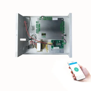 Four Doors Access Control Panel Support TCP/IP with Power Adapter Box Case