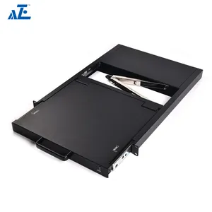 1u 19" Rackmount LCD Console with Integrated 8 Port Cat5 IP Kvm Switch-Rmcon1908ci