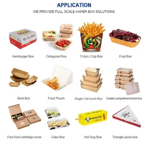 Fast Paper Lunch Food Box Making Machine Carton Box Package Making Machine Cartoon Pizza Package Small Paper Box Making Machines