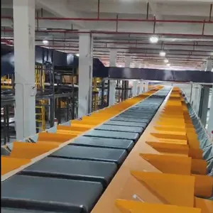 E-Commerce Intelligent Logistics Conveyor System Sorting Machine Loop Crossbelt Sorter