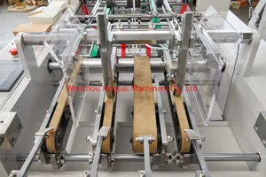 Fast Food Carton Box Making Machine Hamburger Box Carton Erecting Machine Kfc Take Away Box Rice Box Forming Machine Price