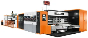 Paper Box Making Machine Folder Gluer Counting Stacking Automatic