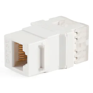 Cat5e RJ45 Keystone Jack 180 Degree Toolless UTP Unshielded Ethernet Network Module, UL Listed, for Patch Panel, Wall Plate & Structured Cabling System