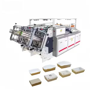 Automatic Take Away Fast Food Container Maker Cake Burger Box Forming Machine Disposable Paper Lunch Box Making Machine