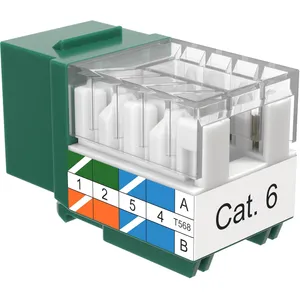 Network 8p8c Modular UTP 90 Degree RJ45 Parallel CAT6 Unshielded Keystone Jack