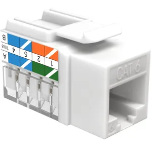 Shielded Unshielded CAT6A RJ45 Keystone Module for Structured Cabling Jack