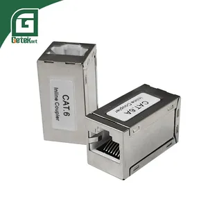 Geteknet OEM Module Network CAT6A RJ45 FTP Shielded Female to Female RJ45 8p8c Keystone Jack Inline Coupler RJ45 CAT6A for Patch Panel