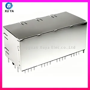 Multi-Port Stack RJ45 Socket Metal Shielded LAN Connector Integrated Filter Factory
