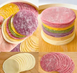 Automatic Dough Wrapper Maker Machine Dough Skin Press Spring Roll Skin Machine Dumpling Wrapper Making Machine