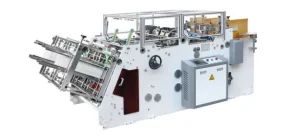 Computerized Paper Lunch Box Making Machine Carton Erecting Machine for Hamburger, Packing, Cake Box