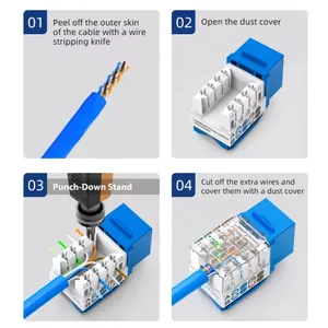 ODM Cat5e CAT6 UTP Modular Network RJ45 Plug Network Module Keystone Jack