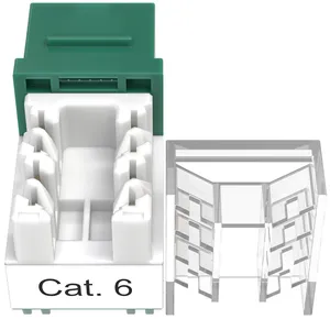 Network 8p8c Modular UTP 90 Degree RJ45 Parallel CAT6 Unshielded Keystone Jack