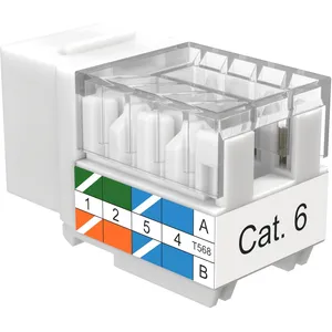 Shielded Unshielded CAT6A RJ45 Keystone Module for Structured Cabling Jack