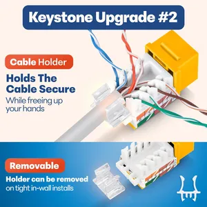 CAT6 Network RJ45 Keystone Jack for OEM Structured Cabling Projects