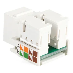 Cat5e RJ45 Keystone Jack Module / Network Jack 90&deg; Toolless UTP Unshielded Ethernet Keystone for Structured Cabling System, Wall Outlet, Patch Panel